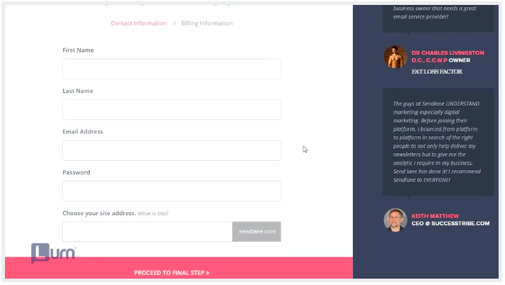 Sendlane Account Opt In Page Lurn Insider Review